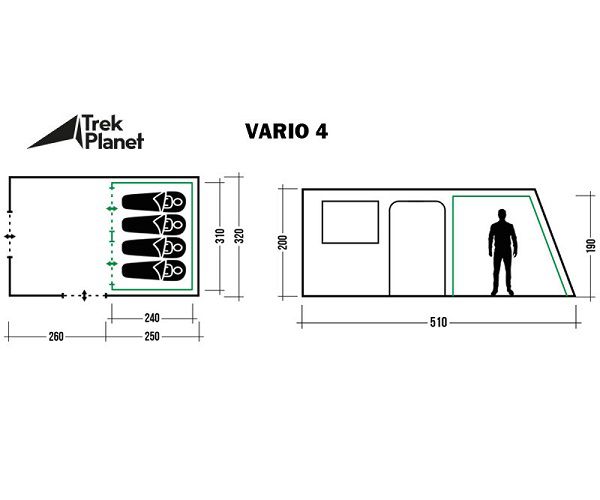 Палатка Trek Planet Vario 5 Купить