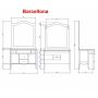   BelBagno Barcellona  BAR.SP.601, Bianco Laccato Opaco, 115x3x100